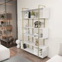 Hanah Home Estantería Bruti Blanco y Dorado